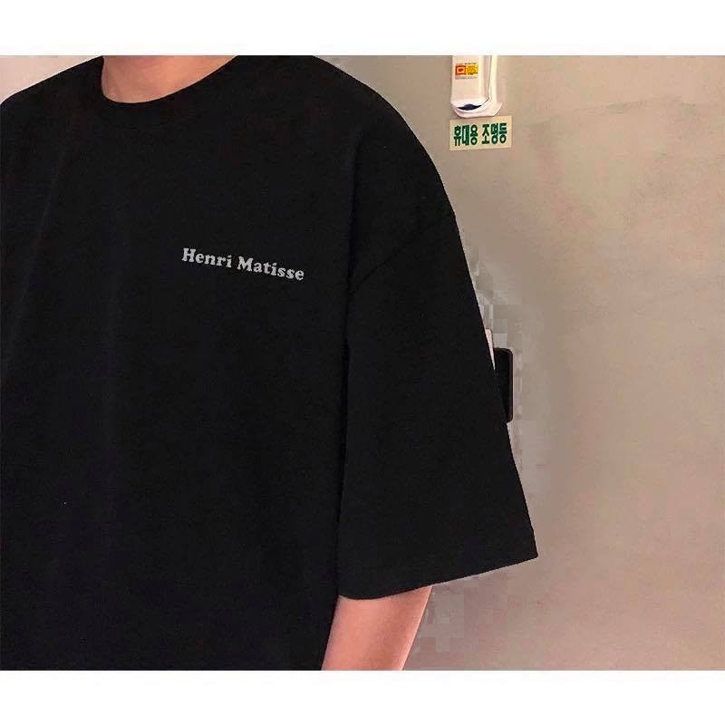 Áo thun nam, nữ  fom rộng  Henri matise , phong cách hàn quốc chất cotton 100% , chính hãng cao cấp