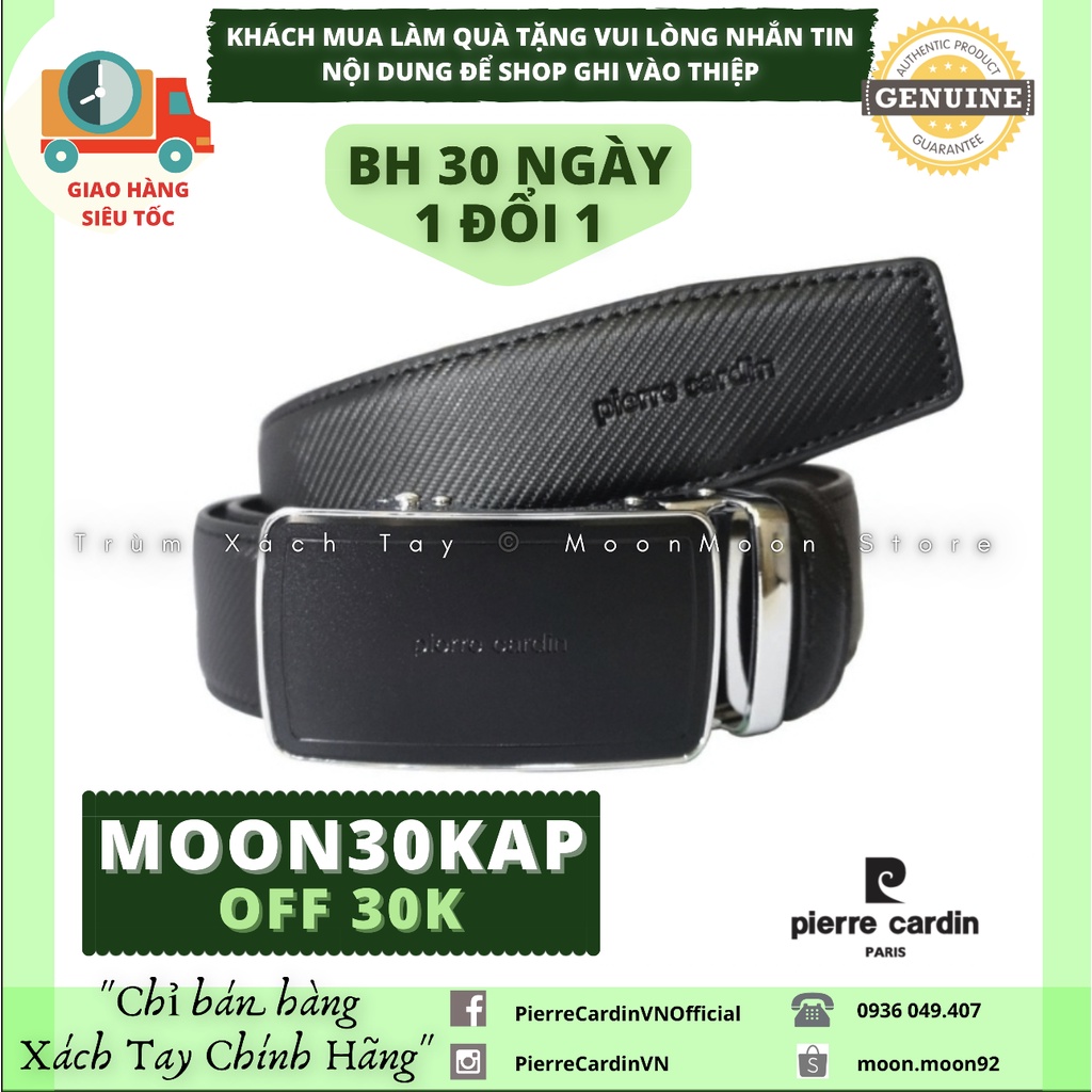 ✅ HÀNG AUTH ✅ Dây Nịt Da Nam PIERRE CARDIN Malaysia SALE 50% PC21