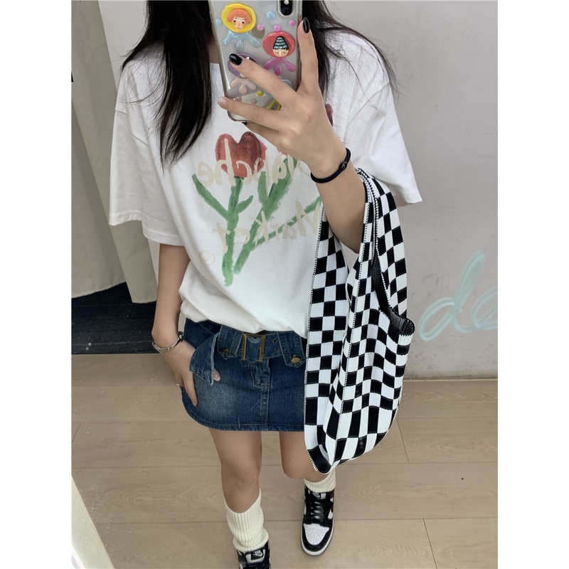 Áo Thun Cotton Trơn Dáng Rộng Thoáng Khí Ngắn Tay Thời Trang 49378