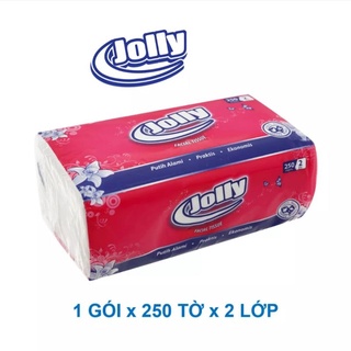 Khăn giấy lau mặt Jolly 250 tờ 2 lớp