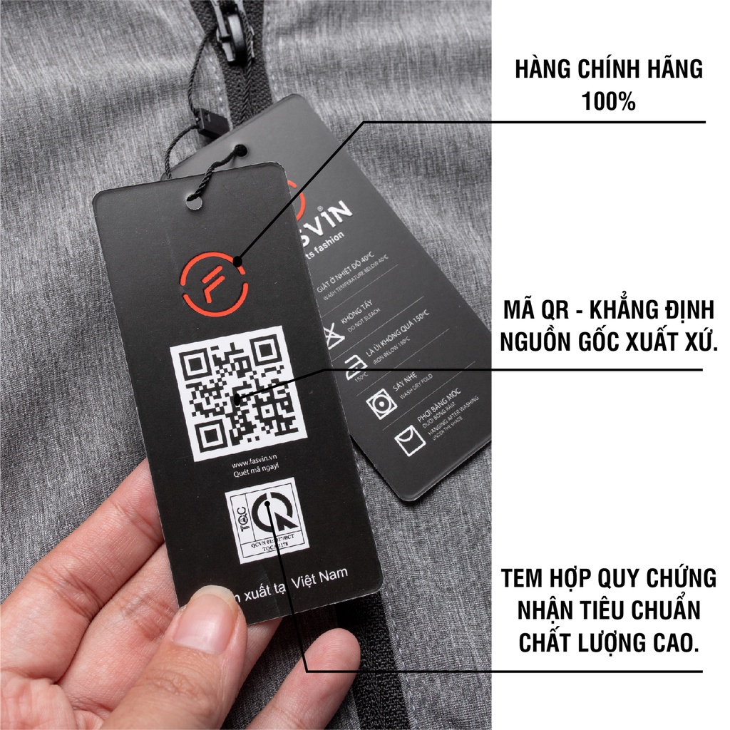 Bộ Quần Áo Thể Thao Nam Fasvin BC21473.HN Chất Vải Gió Chun 01 Lớp Lót Vải Thun Dầy Dặn Mềm Mại Co Giãn.