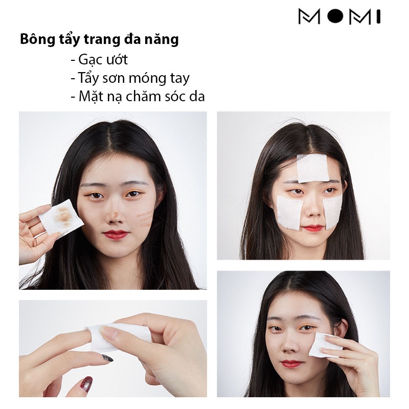 Bông tẩy trang Maycreate ba lớp Cotton mềm mịn dai 230 miếng P03N