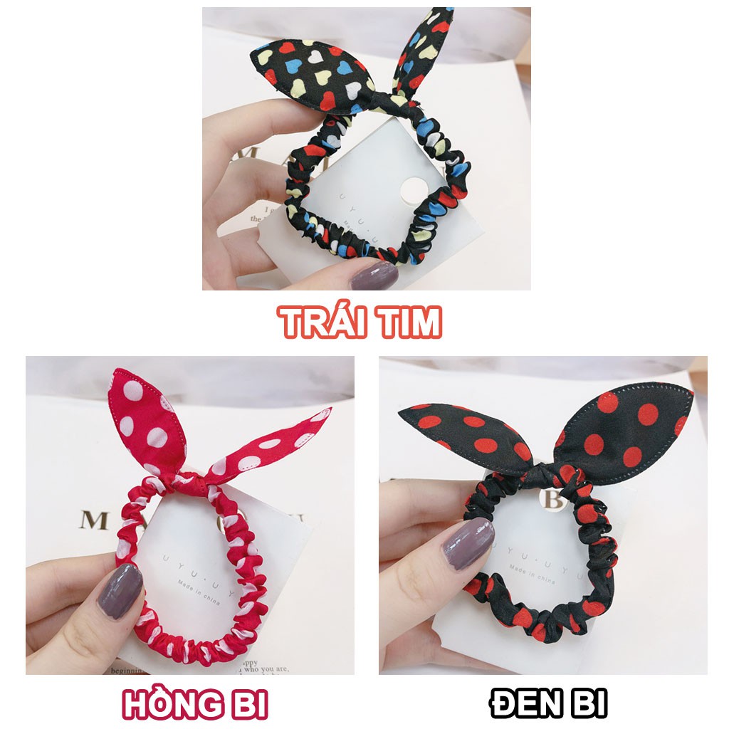 Cột tóc vải Scrunchies Tai Thỏ mini CT64 | WebRaoVat - webraovat.net.vn