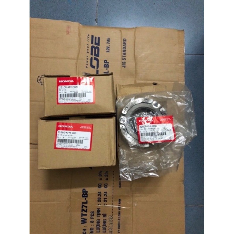 Full bộ nồi trước + sau W anpha/ W thái/ Dream/ Super Dr/ Fu 1/ W Rs 100/ W @  zin hãng Honda