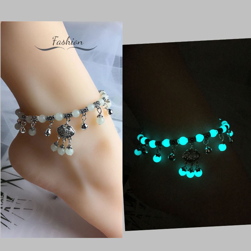 Lắc chân thời trang đính đá phát sáng tùy chỉnh kiểu cổ điển thanh lịch dành cho nữ