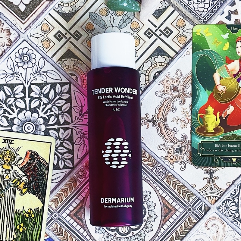 Tender Wonder Dermarium Toner Làm Sạch 8% Lactic Acid Dưỡng Ẩm, Sáng Da