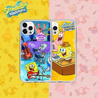 SpongeBob band Ốp lưng iPhone 12 13 soft case ốp iphone ​11 Pro Max cover IPhone 7 8 Plus SE 2020 X XR Xsmax
