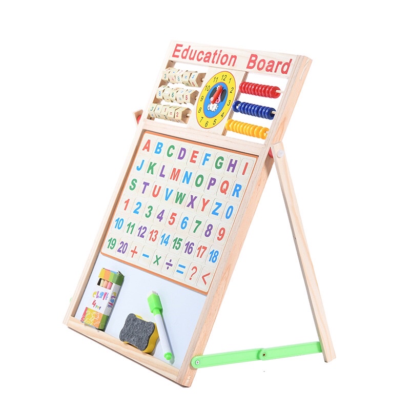 BẢNG GỖ ĐA NĂNG 2 MẶT CHO BÉ- BẢNG EDU