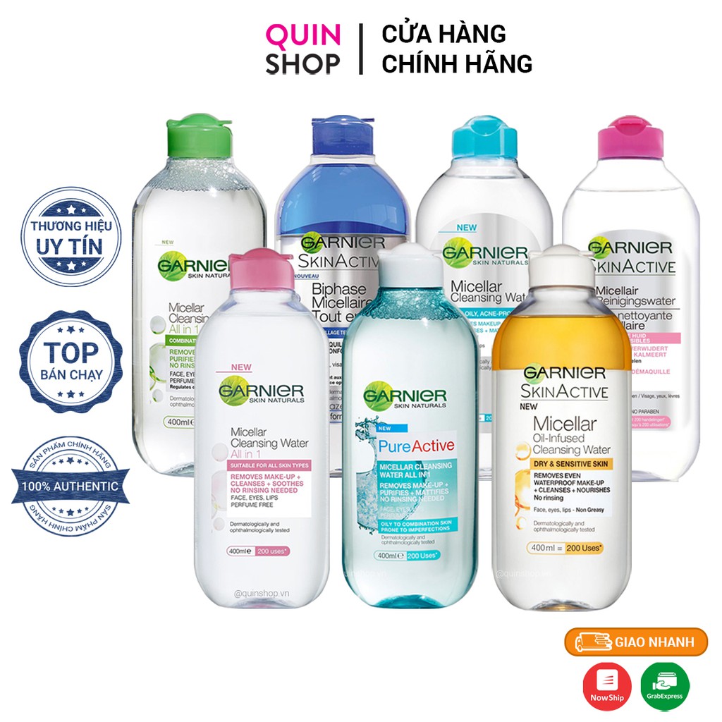 [Mã SKAMPUSH9 giảm 10% đơn 200K] Nước Tẩy Trang Garnier Micellar Cleansing Water