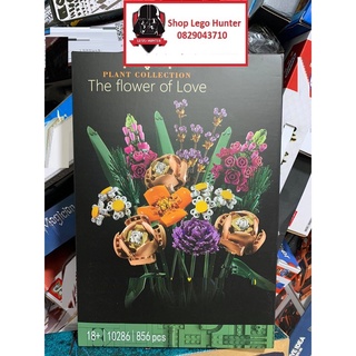 Xếp Hình 10286 Flower bouquet 2021 bộ lắp ráp bó hoa tươi 856 chi tiết ( không bao gồm lọ cắm hoa )