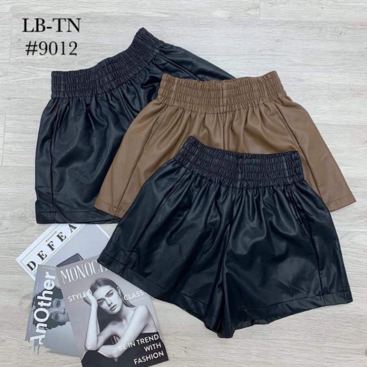 Quần SOOC nữ short da cạp chun dáng phồng nhẹ nhàng tôn dáng ONE UNISEX