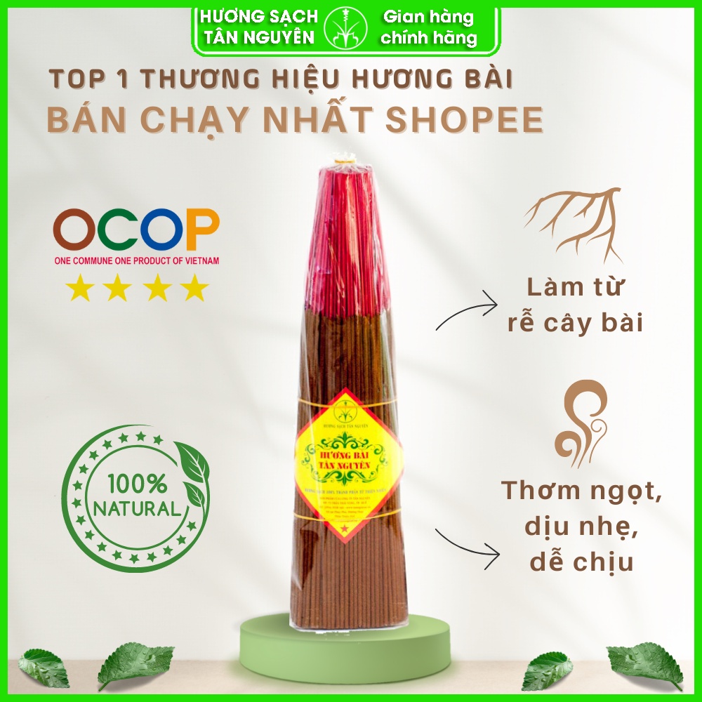 Hương Sạch Tân Nguyên, nhang bài, nhang sạch an toàn sức khỏe, túi 500gr