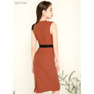 Đầm phối cổ đính nơ GUMAC MS05963_CAM