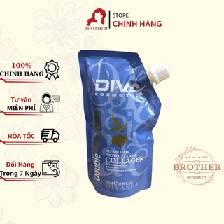Diva - 500ml dầu hấp ủ dưỡng ẩm phục hồi siêu mềm mượt diva collagen