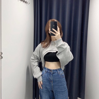 Áo croptop thun len nữ hở ngực