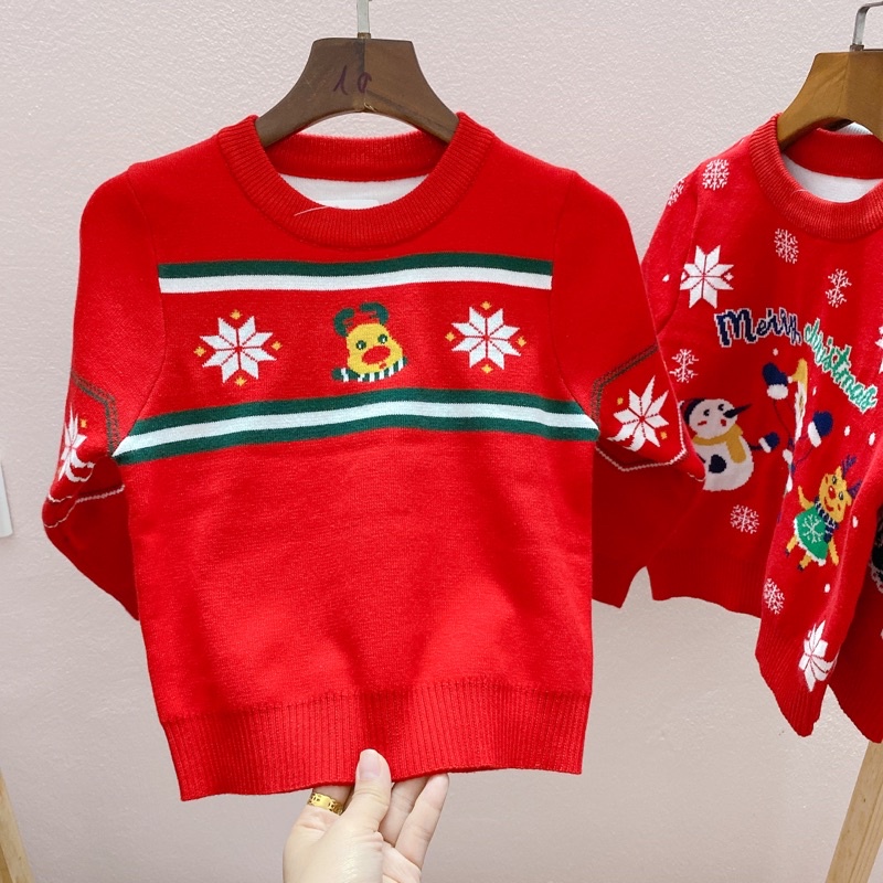 Áo Len Noel Nhiều Mẫu Size 90-130, Áo Len Giáng Sinh 1-5 tuổi.