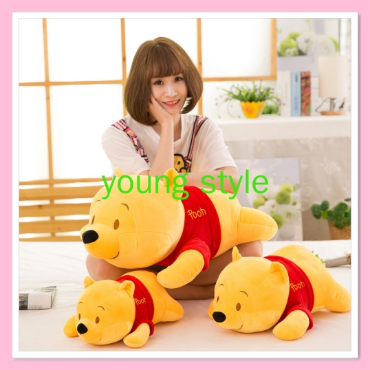 Gấu bông teddy bear gấu Pooh, gấu nhồi bông Pooh vàng BIG SIZE 50cm