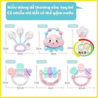 Bộ Xúc Xắc Gặm Nướu Đồ Chơi Lục Lạc Cho Bé 7.8.9.10.11.12 Món XX02