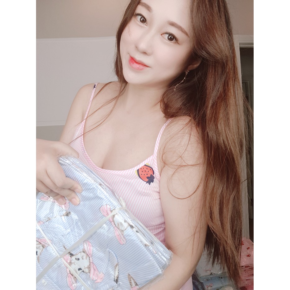 Váy Ngủ Cotton Siêu Mát Tặng Kèm Bịt Mắt Ngủ Dễ Thương_ao ngu | BigBuy360 - bigbuy360.vn