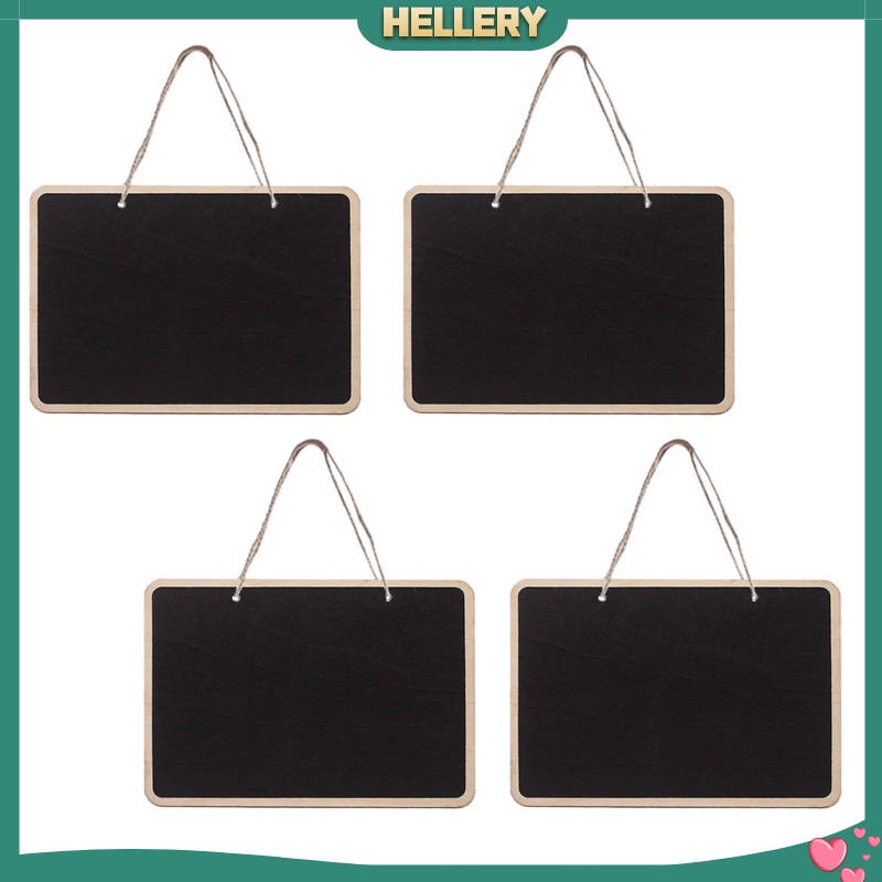 Set 4 Bảng Đen Mini Hai Mặt Bằng Gỗ Dùng Ghi Chú #1