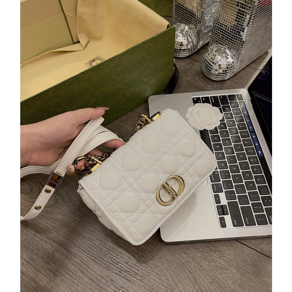 [Xả Vỡ Box] Túi khóa CD đeo chéo ô trám size 18cm xinh xỉu đủ màu