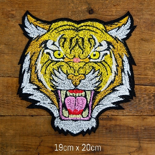 Sticker/Patch vải mẫu lớn Tiger dùng ủi/là trang trí cho quần áo Jeans, mũ nón, phụ kiện, túi xách, balo ...v