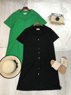 Váy suông cúc nhiều màu
