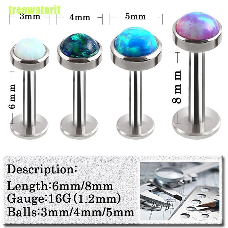 Khuyên Xỏ Cơ Thể Đính Đá Opal 6-8mm