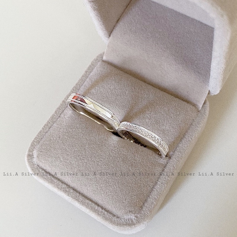 Nhẫn đôi bạc 925 cao cấp Lii.A Silver (miễn phí khắc laze, hàng đặt làm theo size tay)