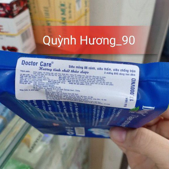 Băng vệ sinh ban đêm DOCTOR CARE tinh chất thảo dược 3 miếng