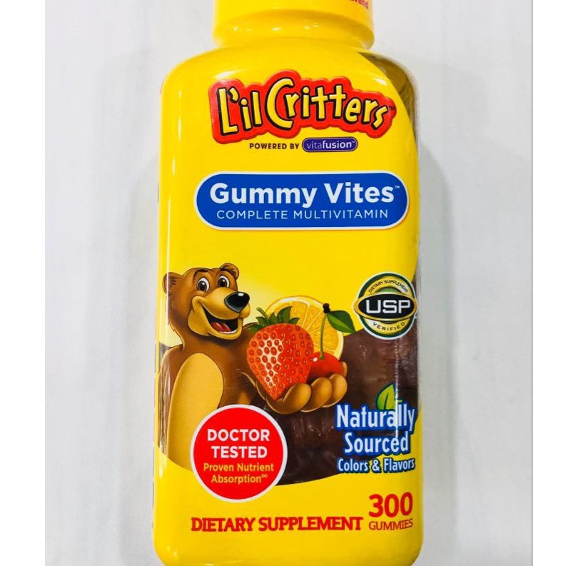 KẸO DẺO L’IL CRITTERS GUMMY VITES 300 VIÊN CHÍNH HÃNG - 7783