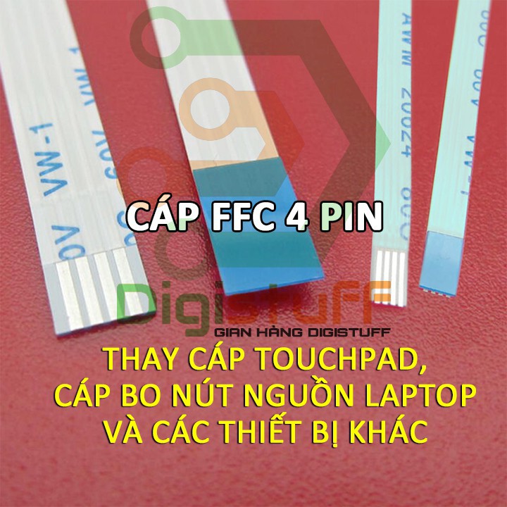 Cáp nối board kích nguồn laptop 4 pin AWM 20624 AWM 20706 thay cáp Xinya CviLux HAMBURG-SH-HF High-Tek JI-HAW 95