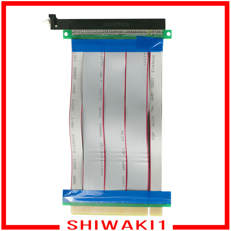 [SHIWAKI1]New 18cm PCI-Express PCI-E 16X Riser Card Ribbon Extender Extension Cable