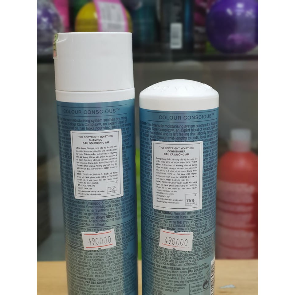 {Siêu rẻ} {Chính hãng} Gội xả dưỡng ẩm TIGI COPYRIGHT MOISTURE 300ml/250ml