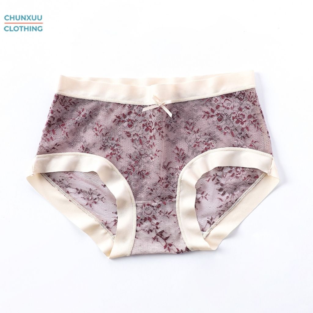 Quần lót ren hoa Chunxxu chất liệu cao cấp phối su lạnh thoáng khí - QC56