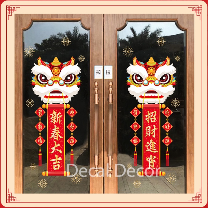 Decal Trang Trí Tết 2022 Dán Tĩnh Điện Nhiều Mẫu Đa Dạng Dán Kính | BigBuy360 - bigbuy360.vn