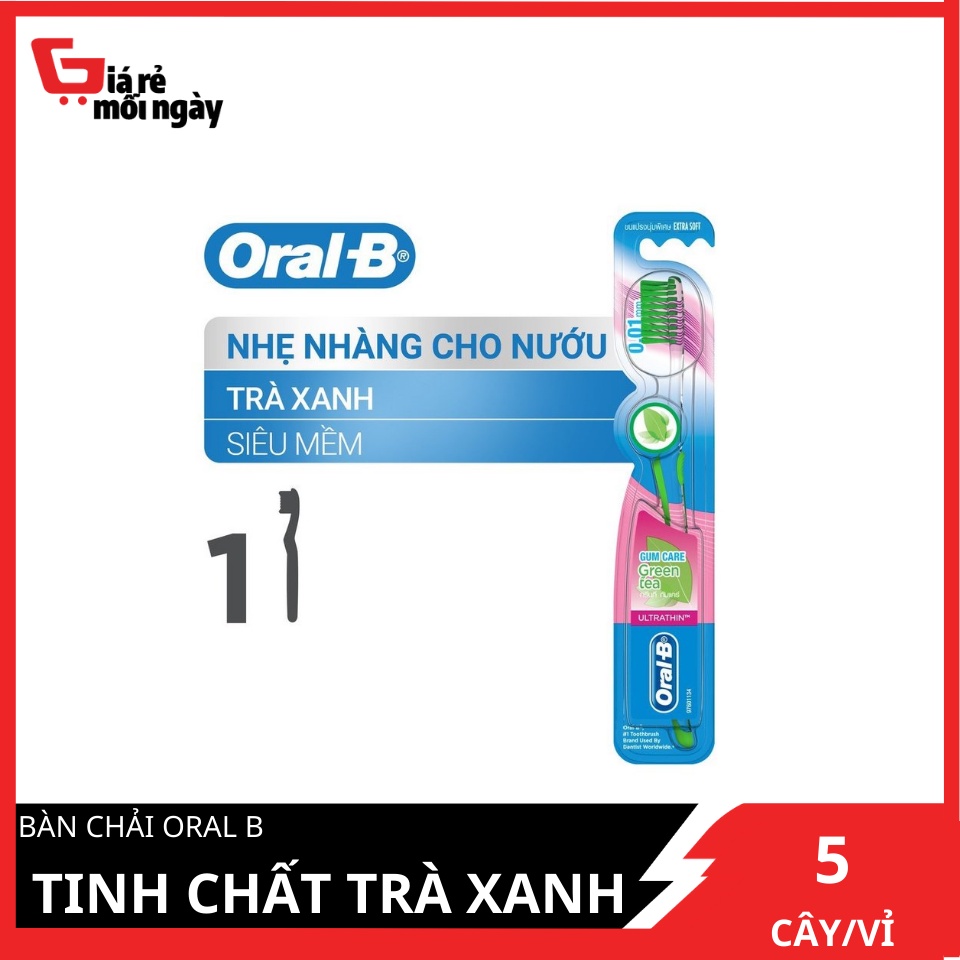 Bàn chải Oral B Tinh chất trà xanh 1 cây đơn