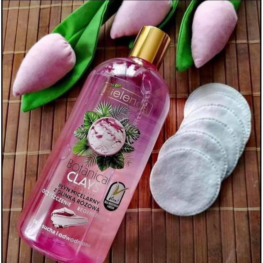 Tẩy Trang Micellar Thuần Chay Chiết Xuất Từ Đất Sét, Da Hỗn Hợp,Axit Ferulic - Bielenda Botanical Clays  500ml