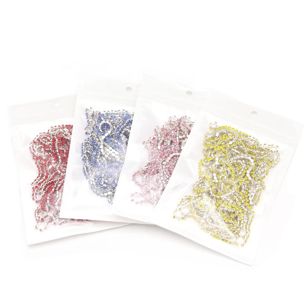 Chuỗi dây đá giả dìa 1 yard nhiều màu sắc tùy chọn làm đồ trang sức