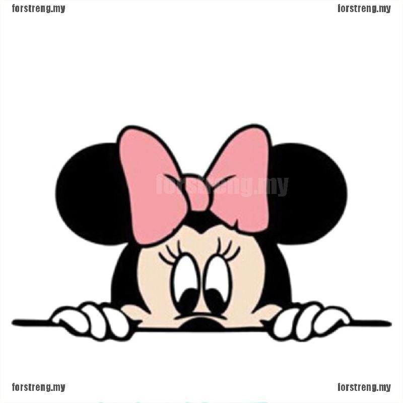 1 Sticker Dán Kính Chiếu Hậu Hình Chuột Mickey Đáng Yêu 24x14cm