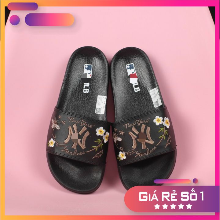 Dép quai ngang nữ thêu hình họa tiết 🌸 hàng loại 1 + chuẩn size + tặng hộp.bill 🌸 mẫu dép thể thao hottrend