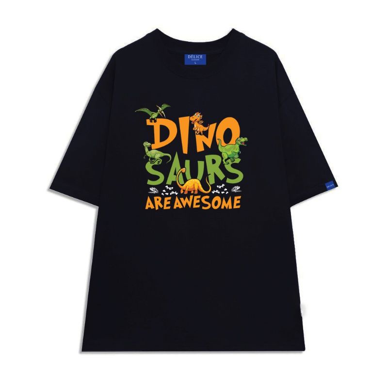 Áo thunCottonfull size  tay ngắn Dino Saurs