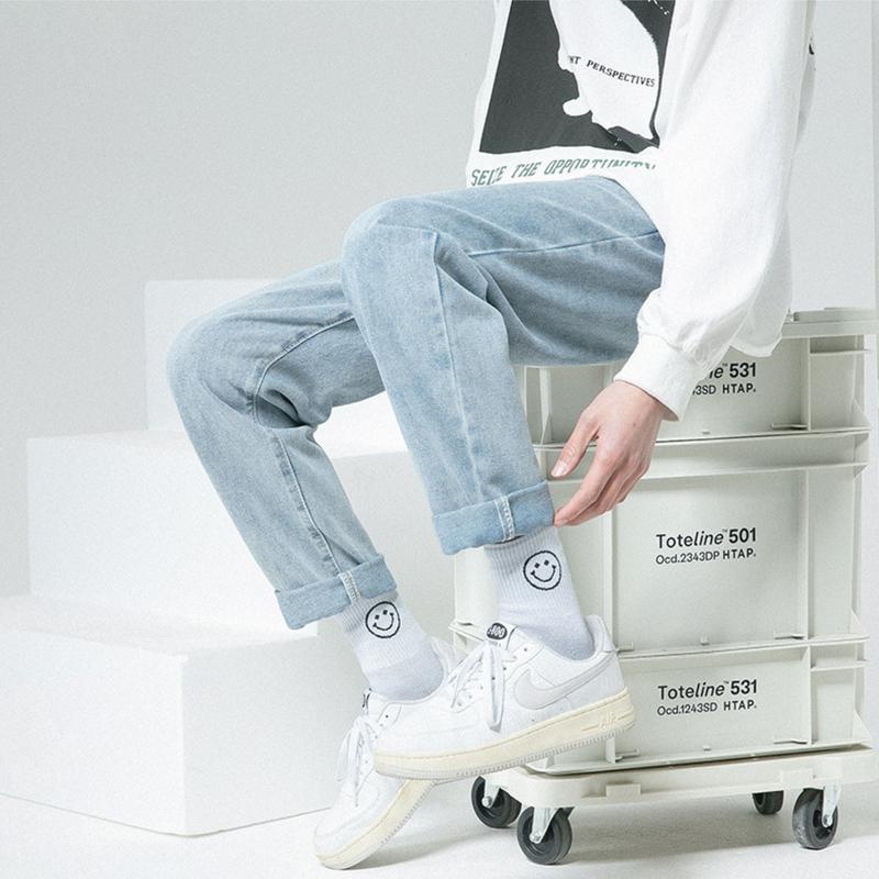 Quần jeans baggy nam nữ ống suông rộng dáng đứng phối loang màu cá tính - GenZ Store HN