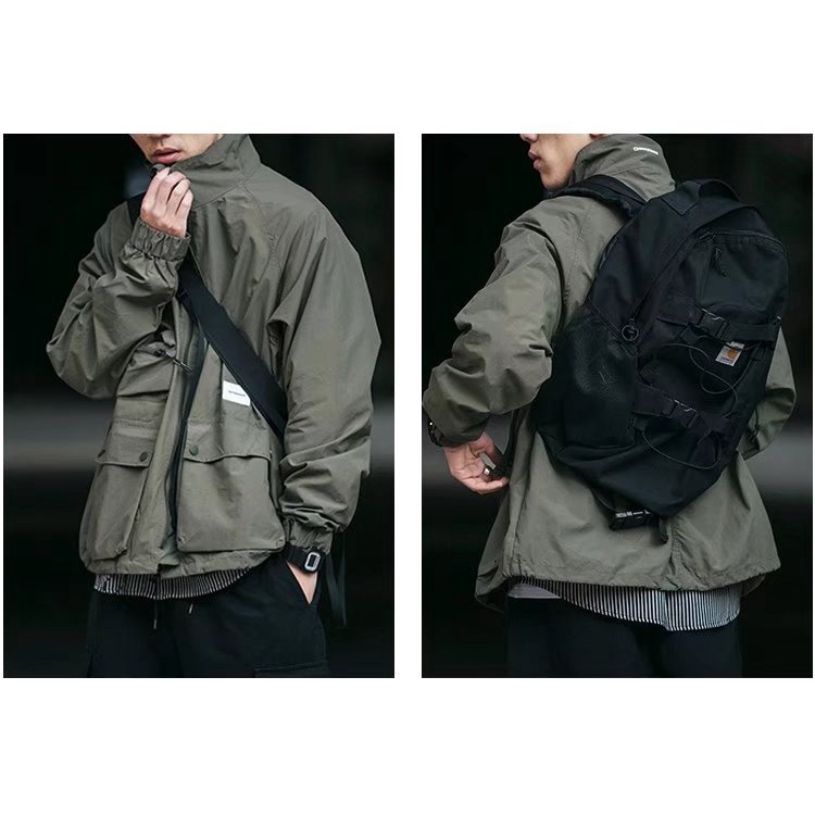 Áo khoác Nhật Bản thời trang nam nữ cổ đứng màu retro đơn giản