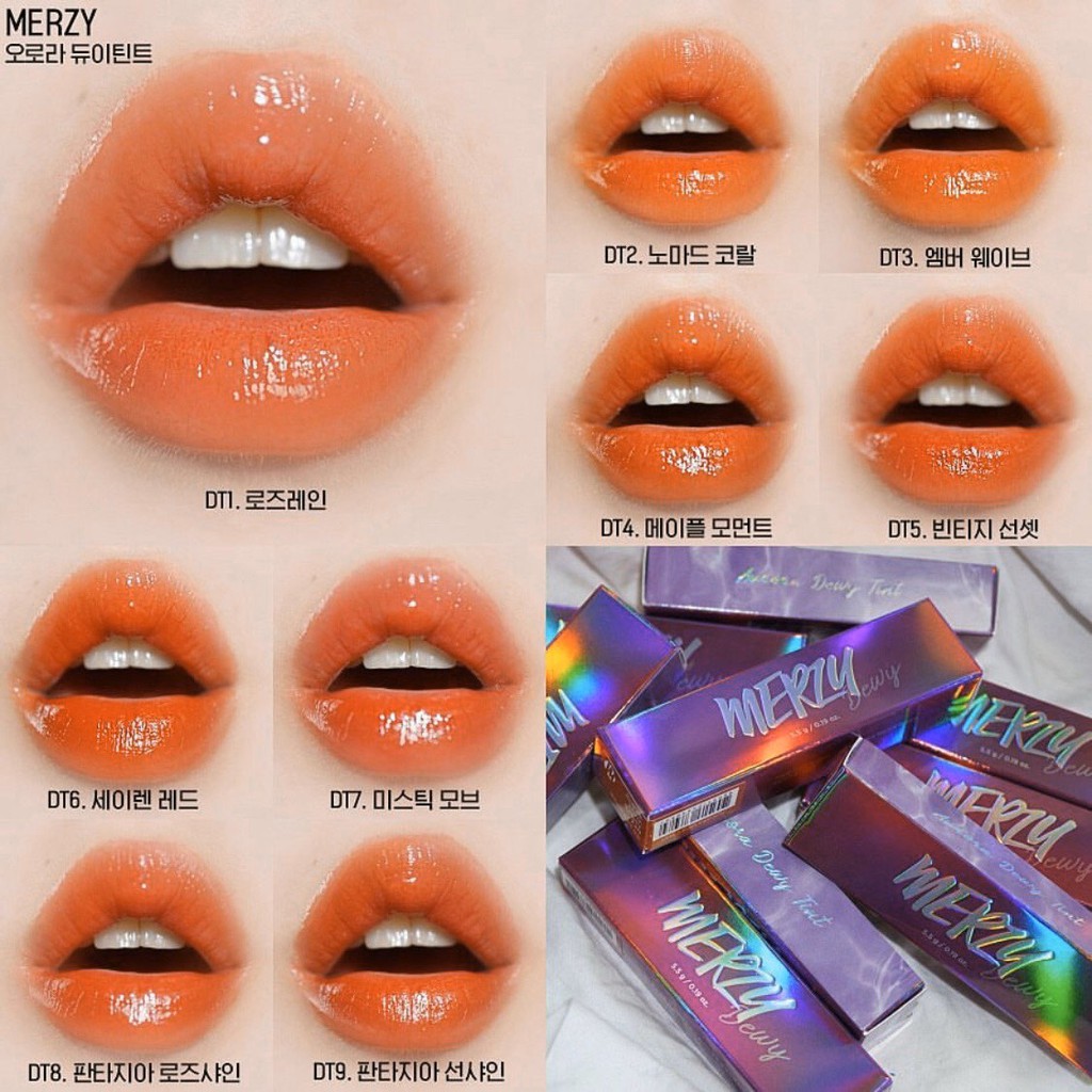 (Có Sẵn) Son tint bóng siêu lì Merzy Aurora Dewy Tint 2020 | WebRaoVat - webraovat.net.vn