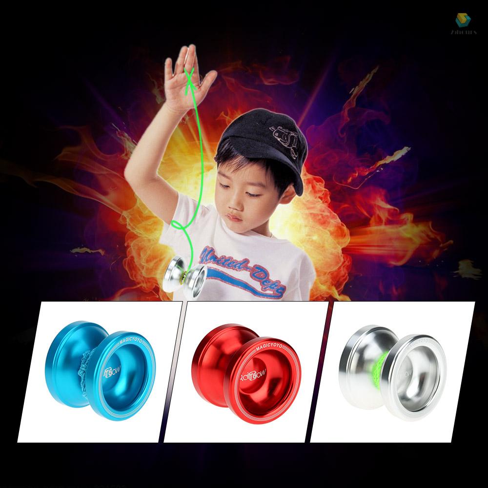 Đồ Chơi Yoyo T6 8 Bằng Hợp Kim Nhôm Màu Bạc Kèm Dây Cho Trẻ Em