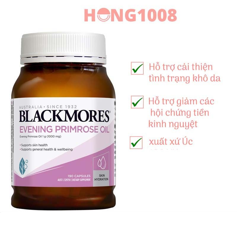 Viên uống Tinh Dầu Hoa Anh Thảo Blackmores Evening 190 Viên Mẫu mới