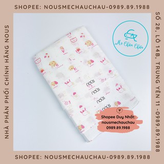 Set 5 khăn sữa chó mèo hồng vải xô nous