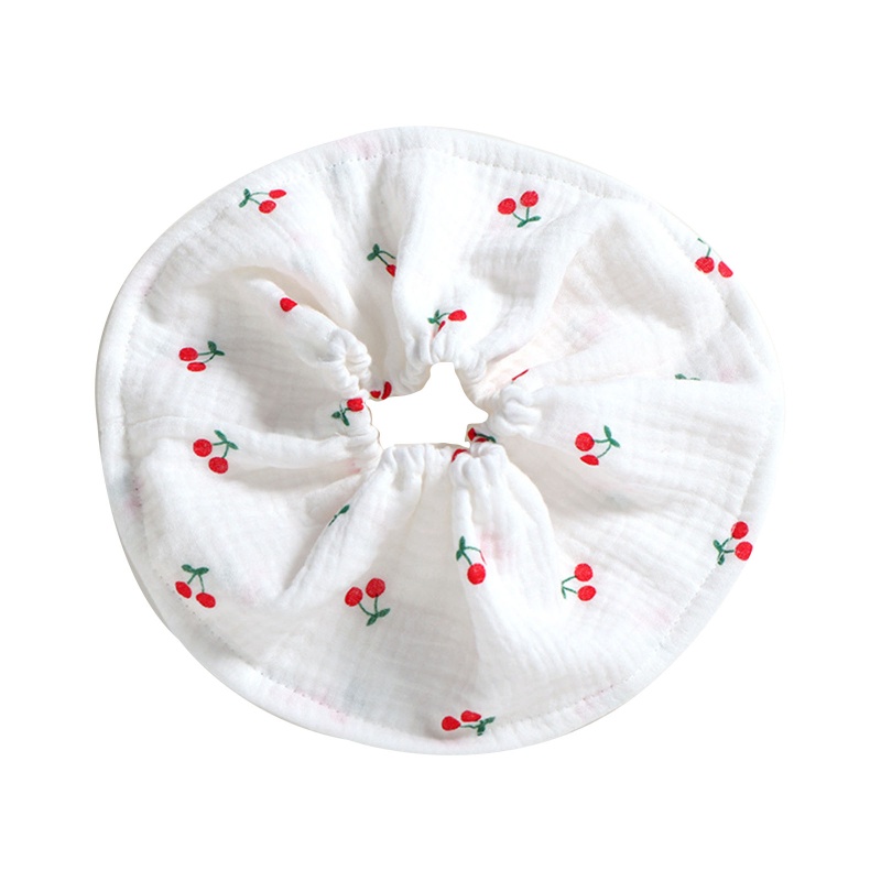 Yếm Ăn Cotton Hình Tròn Thoáng Khí Xoay 360 Độ In Họa Tiết Hoạt Hình Xinh Xắn Cho Bé