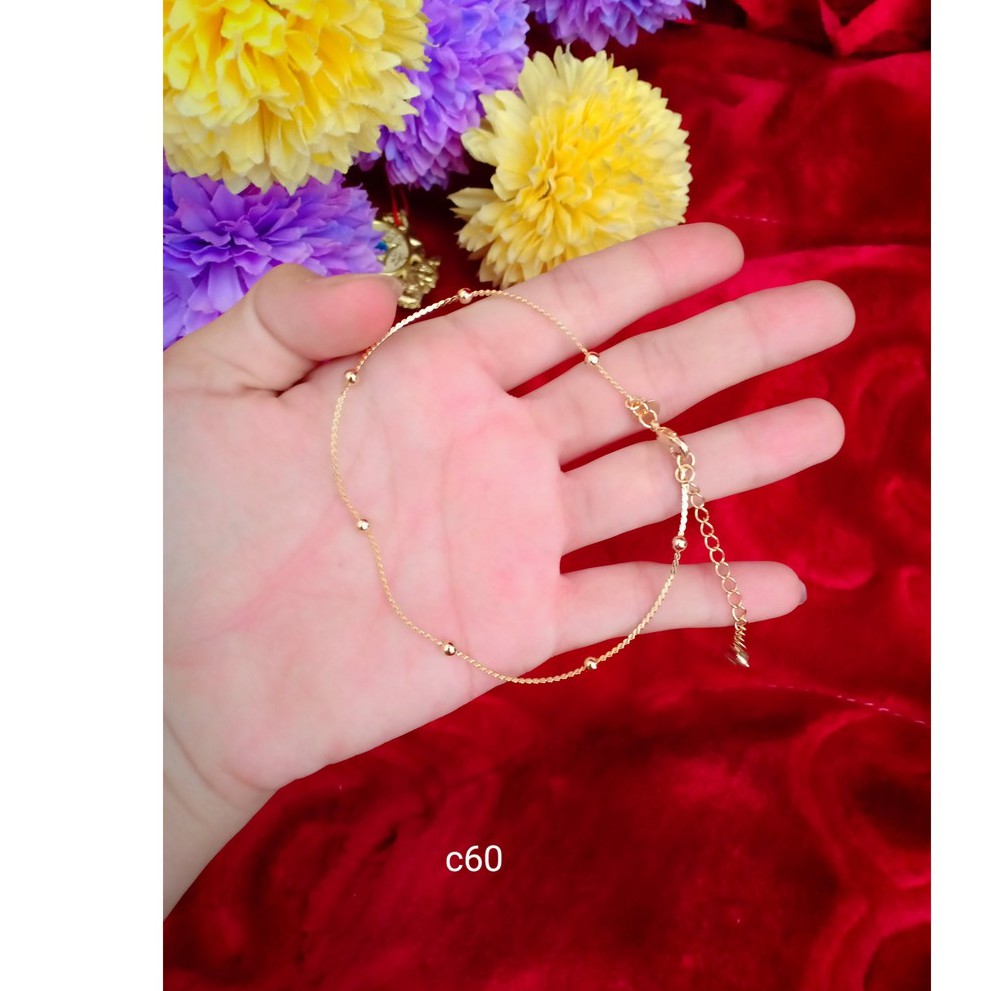 Lắc chân bi đơn giản mạ vàng | BigBuy360 - bigbuy360.vn